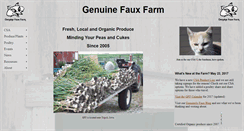 Desktop Screenshot of genuinefauxfarm.com